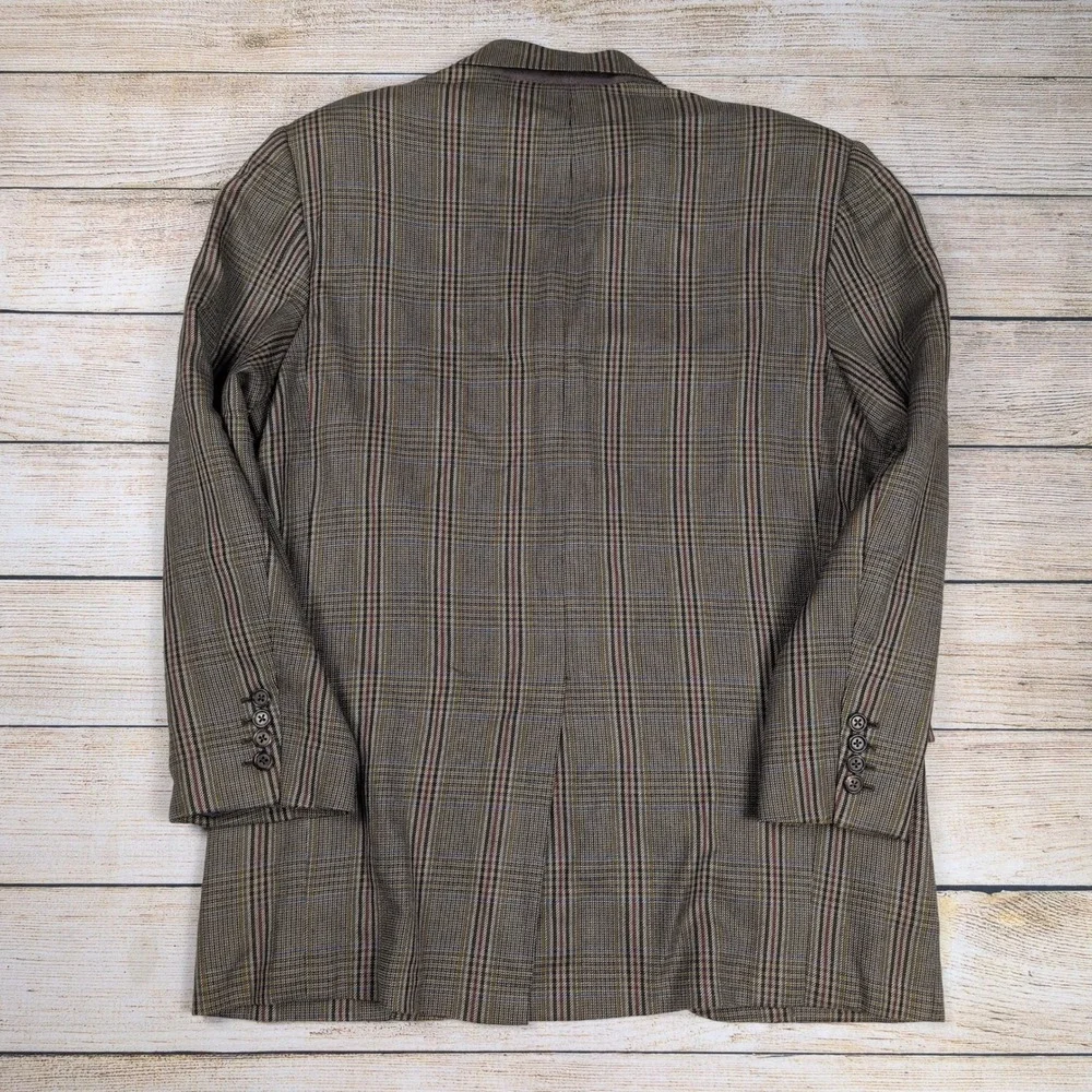 Mens Plaid‎ Blazer Cheilain Cashmere Ambassador's Realm Traditional Manor 44
